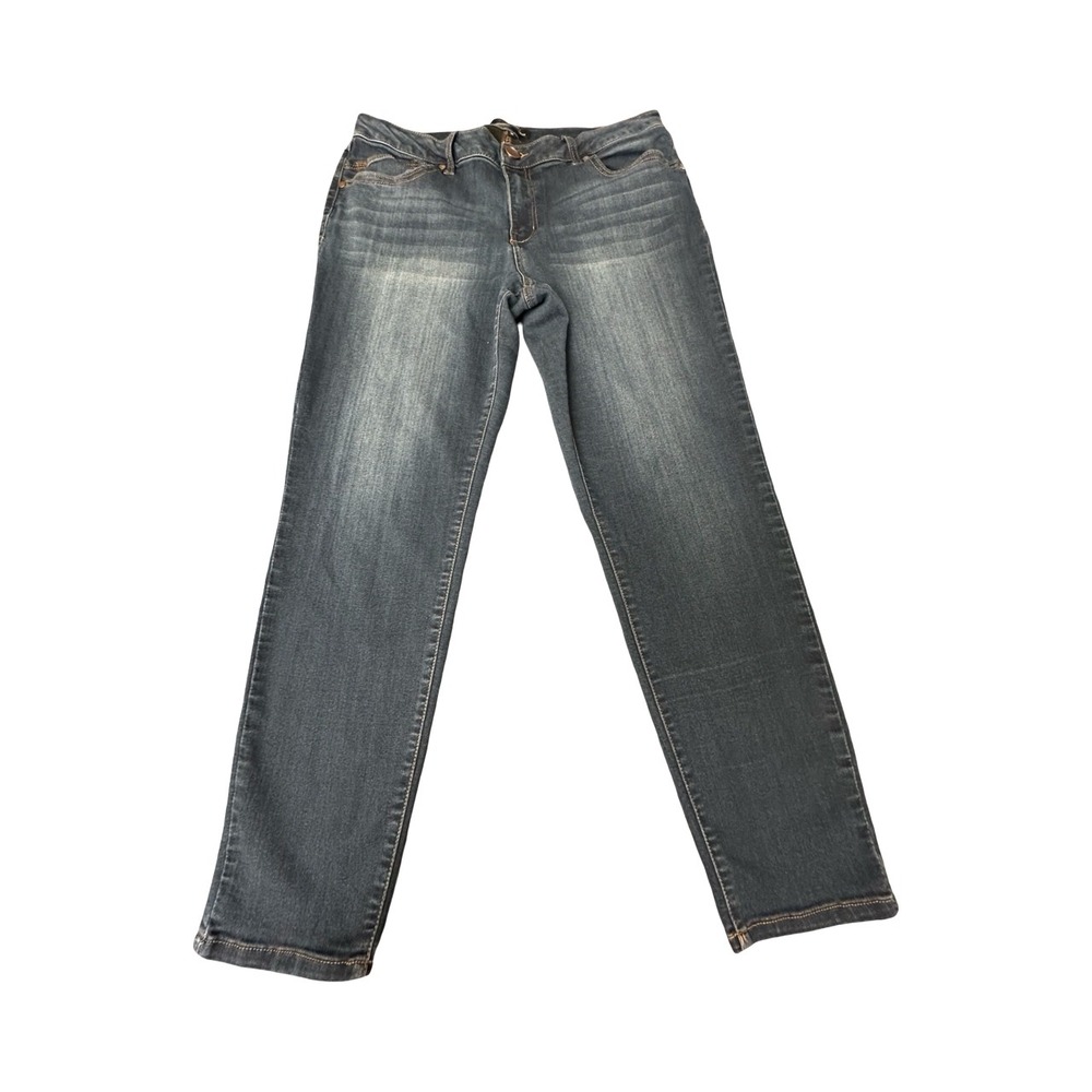 1822 Denim Jeans Womens 14 Blue Slim Straight Dark Wash Stretch Casual Comfort‎